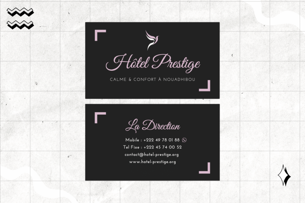 Hotel prestige carte de visite logo webrim