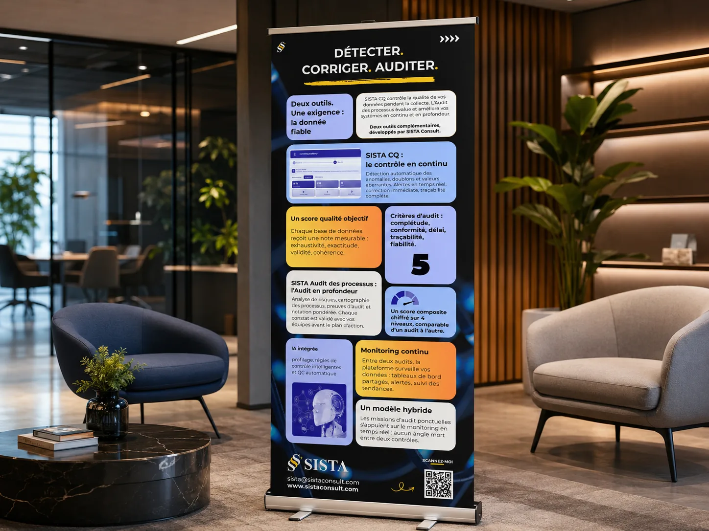 Roll-up thématique SISTA Consult, design WEBRIM