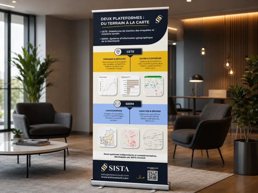 Roll-up thématique SISTA Consult, design WEBRIM